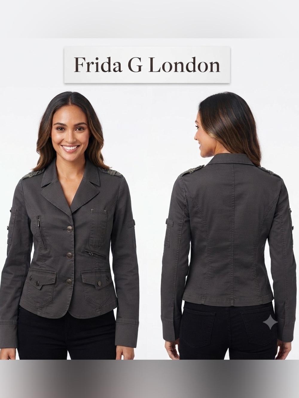 Frida G London Woman’s Military Jacket Small